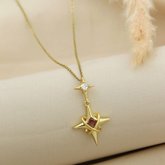 Cosmic Saturn Star Necklace