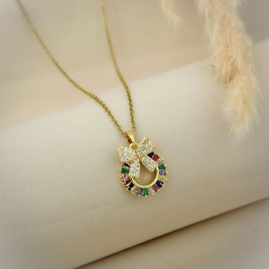 Bow with Rainbow Crystals