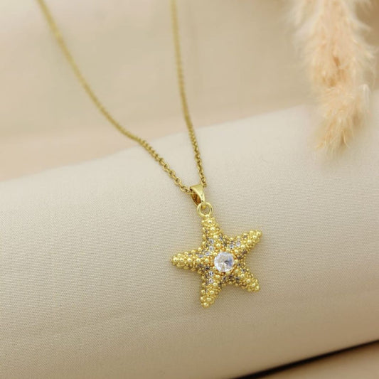 Gold Textured Starfish
